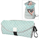 Baby-Changing-Diaper-Pad-Portable-Folding-Waterproof-Nursing-Pad,-Size:One-size(Dark-green-dots)