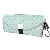 Baby-Changing-Diaper-Pad-Portable-Folding-Waterproof-Nursing-Pad,-Size:One-size(Dark-green-dots)