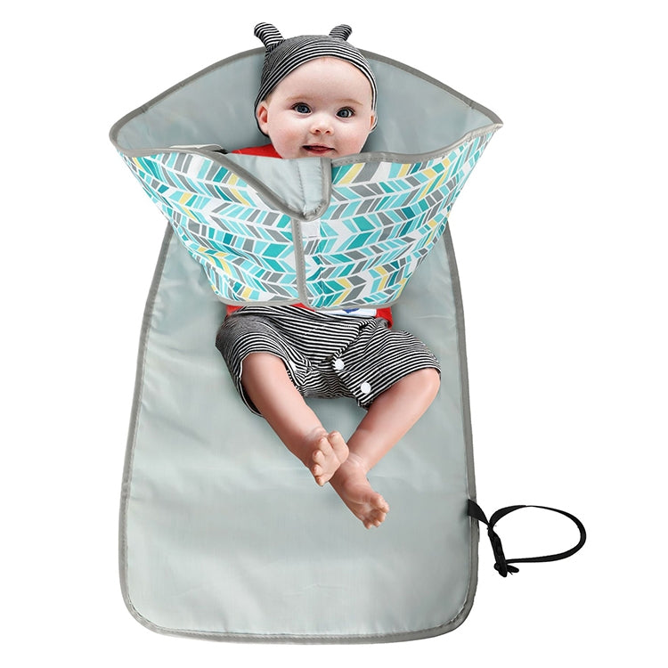 Baby-Changing-Diaper-Pad-Portable-Folding-Waterproof-Nursing-Pad,-Size:One-size(Dark-green-dots)