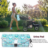 Baby-Changing-Diaper-Pad-Portable-Folding-Waterproof-Nursing-Pad,-Size:One-size(Dark-green-dots)