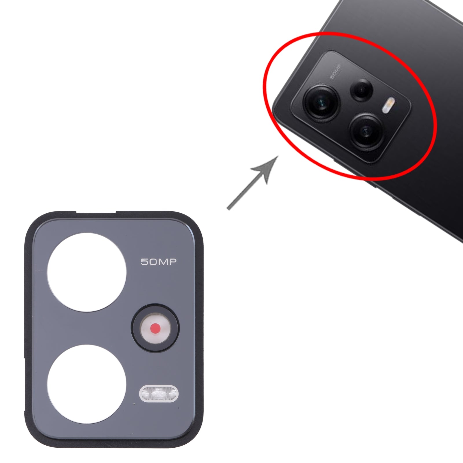 Back-Camera-Lens-Frame-for-Xiaomi-Redmi-Note-12-Pro-5G-(Black)