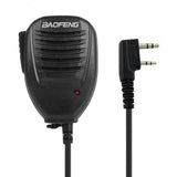 Baofeng-Clip-on-Speaker-Microphone-for-Walkie-Talkies,-3.5mm-+-2.5mm-Earphone-+-Mic-Plug(Black)