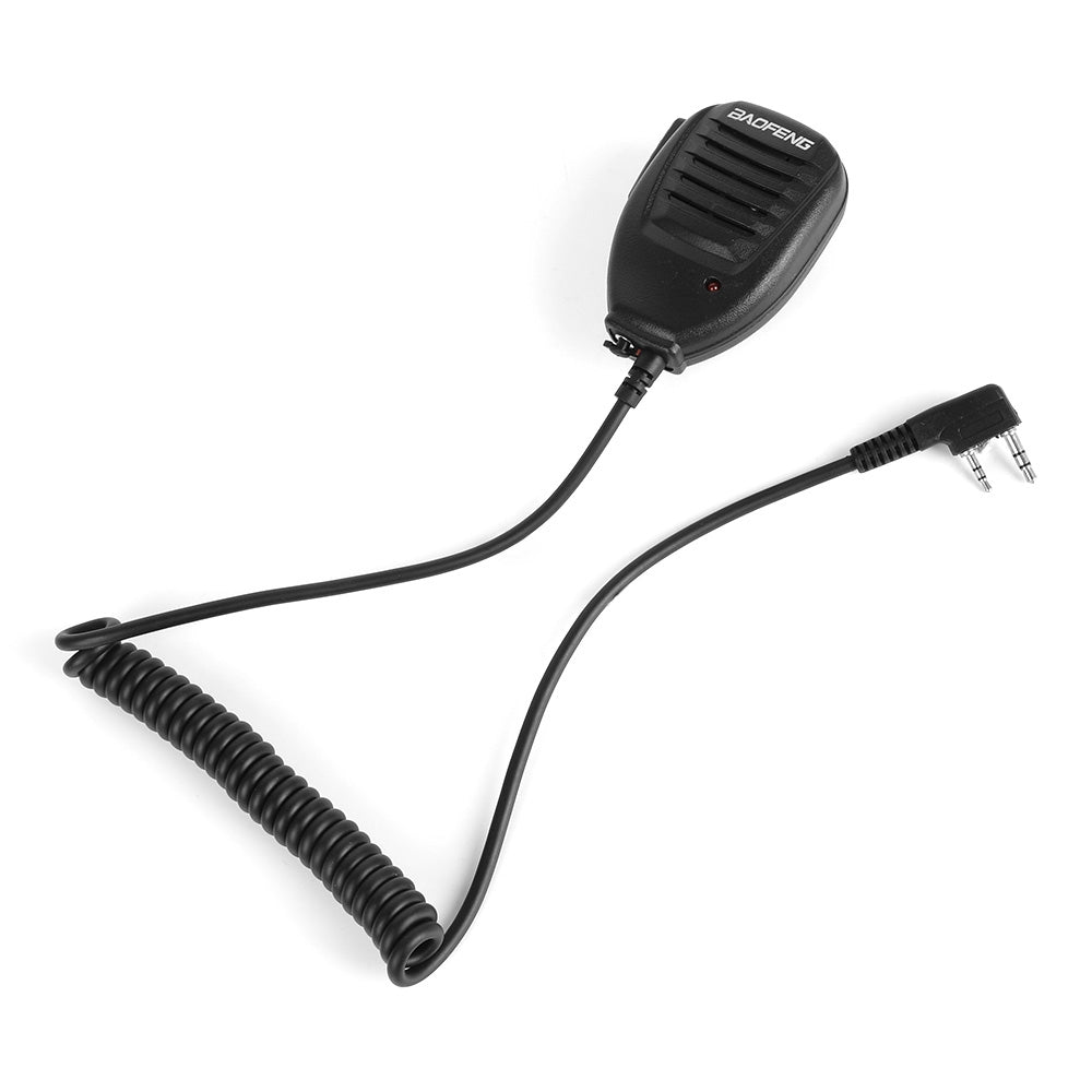 Baofeng-Clip-on-Speaker-Microphone-for-Walkie-Talkies,-3.5mm-+-2.5mm-Earphone-+-Mic-Plug(Black)