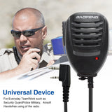 Baofeng-Clip-on-Speaker-Microphone-for-Walkie-Talkies,-3.5mm-+-2.5mm-Earphone-+-Mic-Plug(Black)