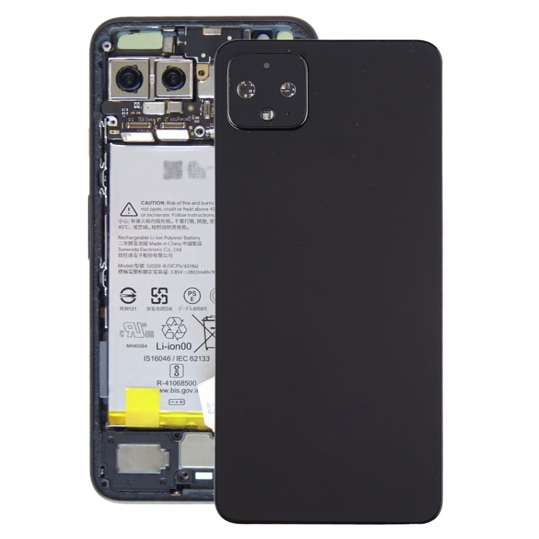 Battery-Back-Cover-with-Camera-Lens-Frame-for-Google-Pixel-4(Black)