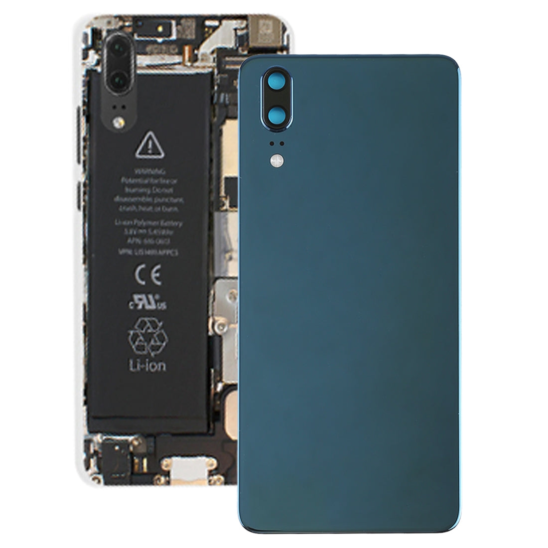 Battery-Back-Cover-with-Camera-Lens-Frame-(Original)-for-Huawei-P20(Blue)