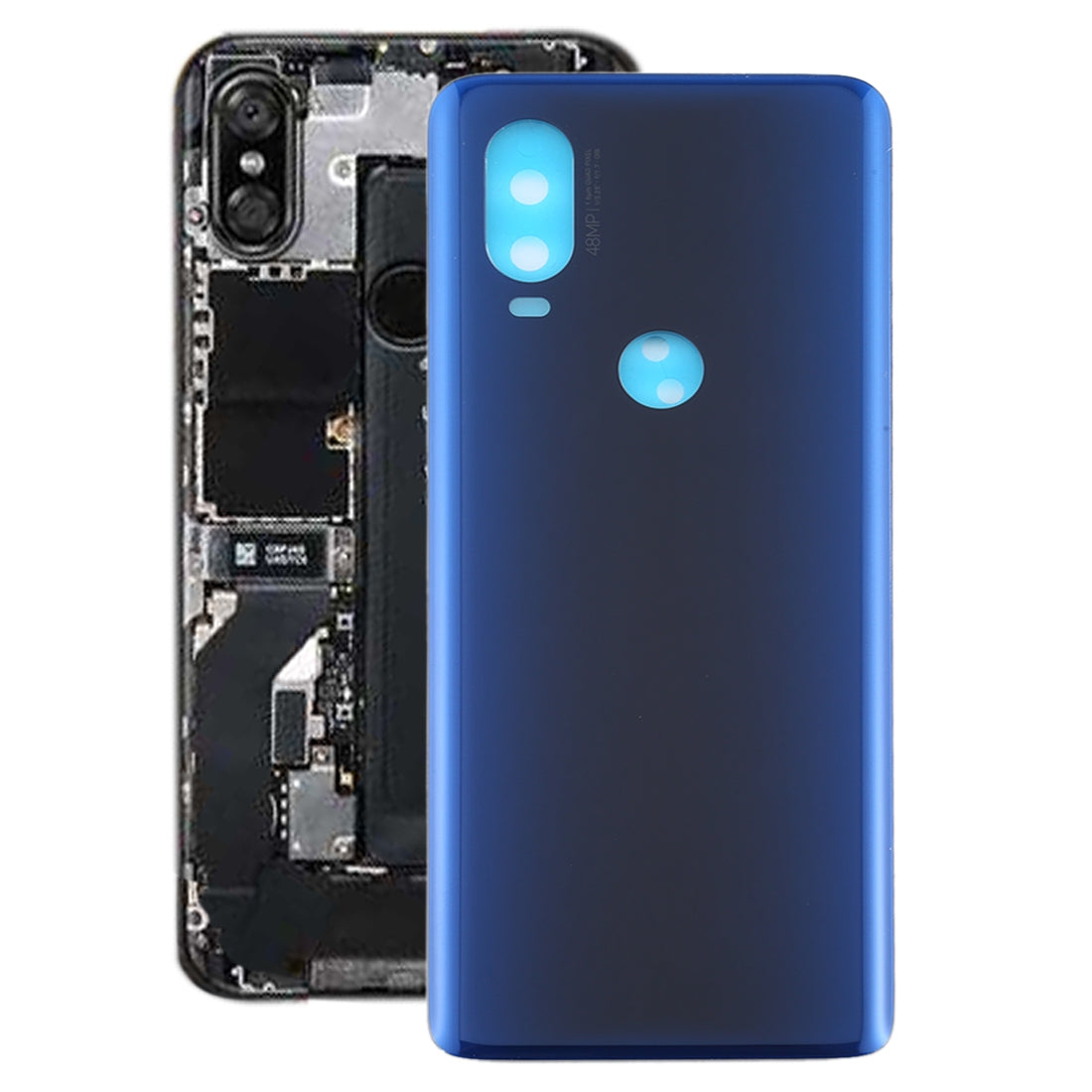 Battery-Back-Cover-for-Motorola-Moto-One-Vision(Blue)