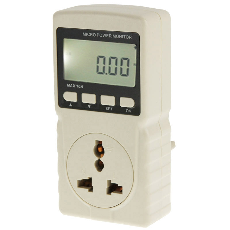 BENETECH-GM86-LCD-Display-MAX-10A-Micro-Power-Monitor-Energy-Meter,-EU-Plug