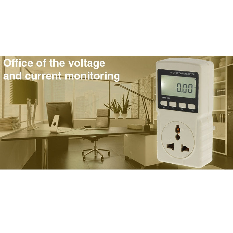 BENETECH-GM86-LCD-Display-MAX-10A-Micro-Power-Monitor-Energy-Meter,-EU-Plug
