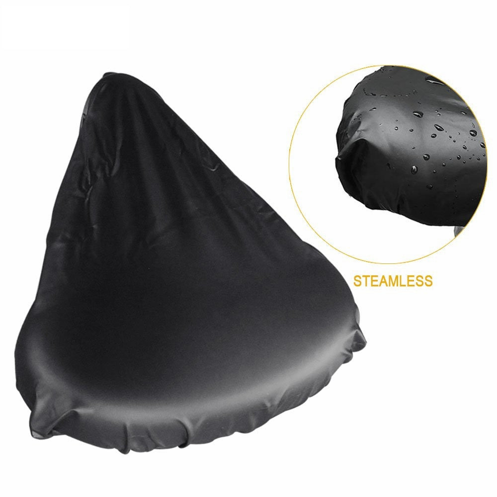 Bicycle-Saddle-Waterproof-Cover-Bicycle-Seat-PVC-Waterproof-Seat-Cover-Hot-Pressed-Rain-Cover,-Size:-Small(Black)