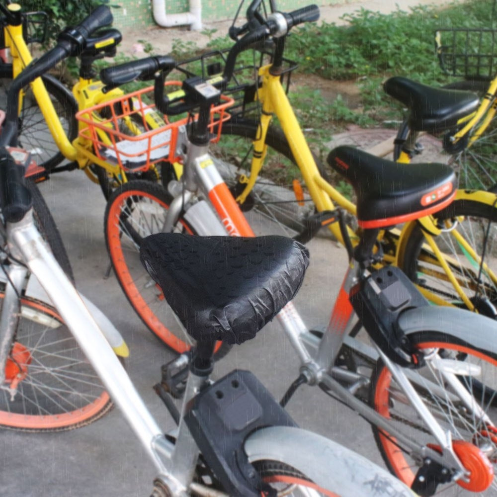 Bicycle-Saddle-Waterproof-Cover-Bicycle-Seat-PVC-Waterproof-Seat-Cover-Hot-Pressed-Rain-Cover,-Size:-Small(Black)