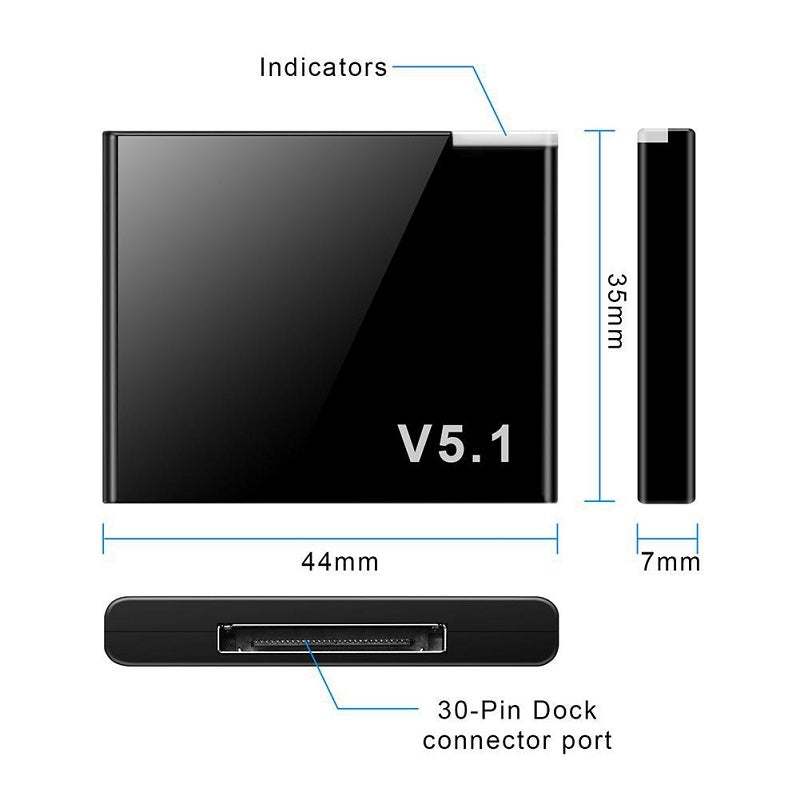 Bluetooth-5.1-30Pin-Audio-Receiver-I-WAVE-Adapter