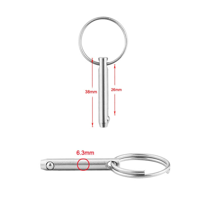 Boat-Accessories-316-Stainless-Steel-Ball-Pin-Quick-Release-And-Quick-Release-Safety-Pin-Spring-Steel-Ball-Pin,-Size:-6.3x38mm