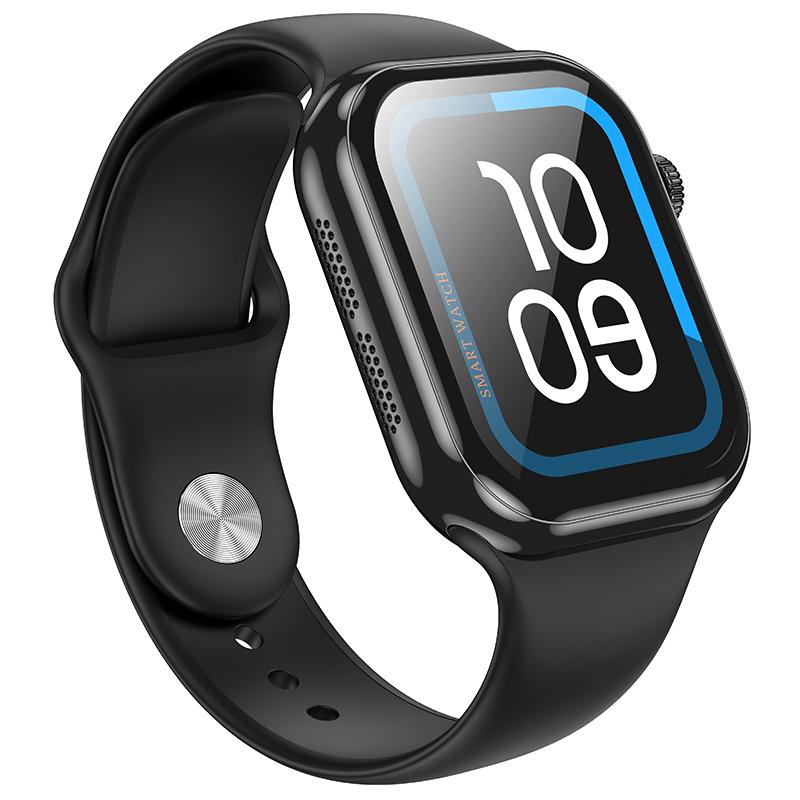 BOROFONE-BD12-Smart-Sports-Watch,-2.01-inch-Screen,-Support-BT-Call(Black)