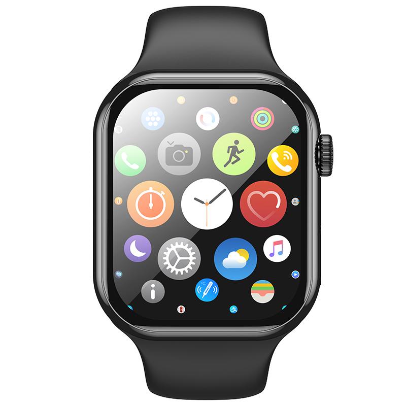 BOROFONE-BD12-Smart-Sports-Watch,-2.01-inch-Screen,-Support-BT-Call(Black)