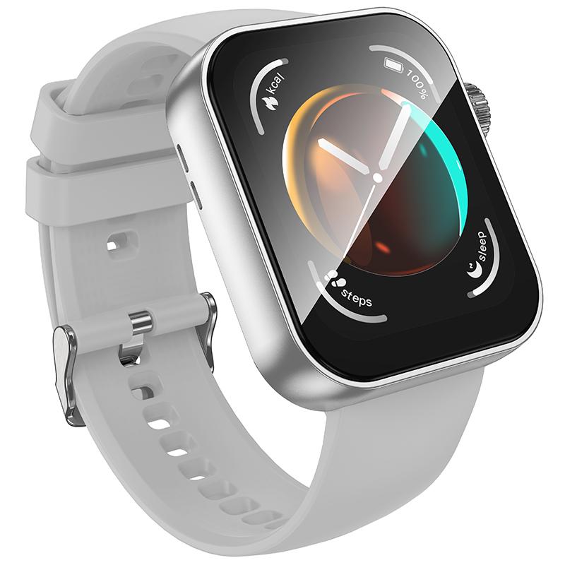 BOROFONE-BD13-Smart-Sports-Watch,-1.83-inch-Screen,-Support-BT-Call(Silver)