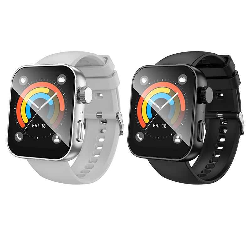 BOROFONE-BD13-Smart-Sports-Watch,-1.83-inch-Screen,-Support-BT-Call(Silver)