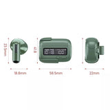 BPG-Portable-Wireless-Bluetooth-Earphones-Unique-Retro-Trendy-Digital-Display-Clock-Noise-Canceling-Earphones(Gray)
