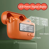 BPG-Portable-Wireless-Bluetooth-Earphones-Unique-Retro-Trendy-Digital-Display-Clock-Noise-Canceling-Earphones(Gray)