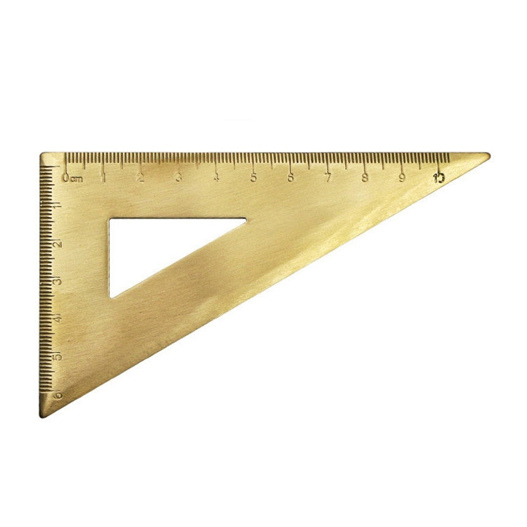 Brass-Retro-Drawing-Ruler-Measuring-Tools,-Model:-0-10cm-Right-Angle-Triangle-Ruler