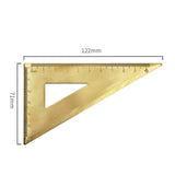 Brass-Retro-Drawing-Ruler-Measuring-Tools,-Model:-0-10cm-Right-Angle-Triangle-Ruler