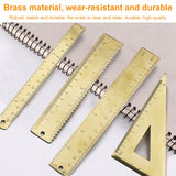 Brass-Retro-Drawing-Ruler-Measuring-Tools,-Model:-0-10cm-Right-Angle-Triangle-Ruler