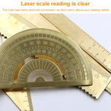 Brass-Retro-Drawing-Ruler-Measuring-Tools,-Model:-0-10cm-Right-Angle-Triangle-Ruler