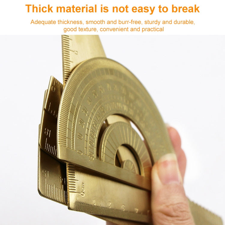Brass-Retro-Drawing-Ruler-Measuring-Tools,-Model:-0-10cm-Right-Angle-Triangle-Ruler