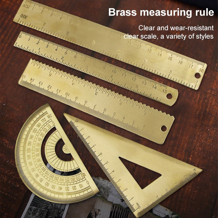 Brass-Retro-Drawing-Ruler-Measuring-Tools,-Model:-0-10cm-Right-Angle-Triangle-Ruler