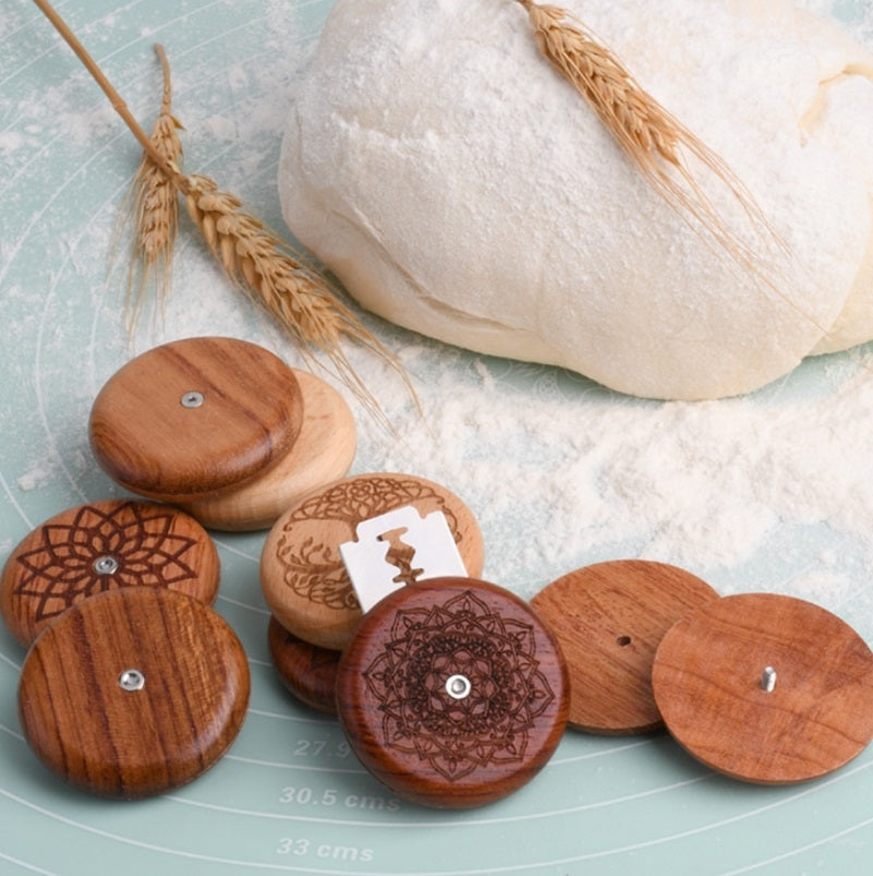 Bread-Baguette-Round-Knife-Wooden-Double-Sided-Bread-Trimming-Knife-With-5-Blades,-Specification:-Pattern-7