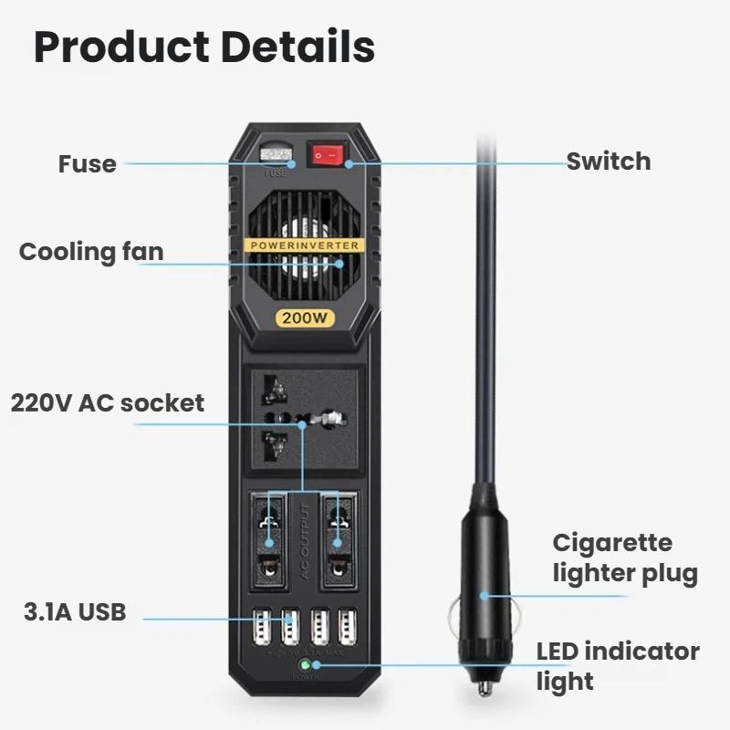 BYGD-200W-12V-To-220V-Mini-Car-Power-Inverter(E8981)
