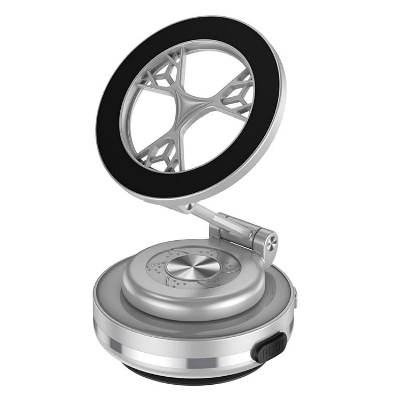 C6-Adjustable-Folding-Rotating-Car-Stand-Vacuum-Suction-Cup-Magnetic-Phone-Holder(Silver)
