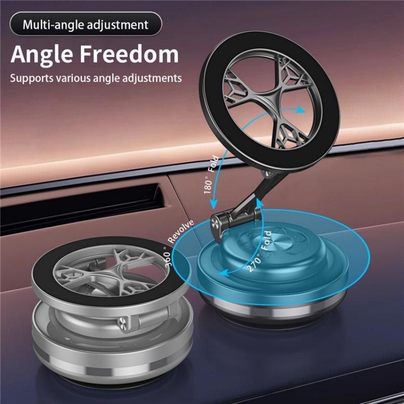 C6-Adjustable-Folding-Rotating-Car-Stand-Vacuum-Suction-Cup-Magnetic-Phone-Holder(Silver)
