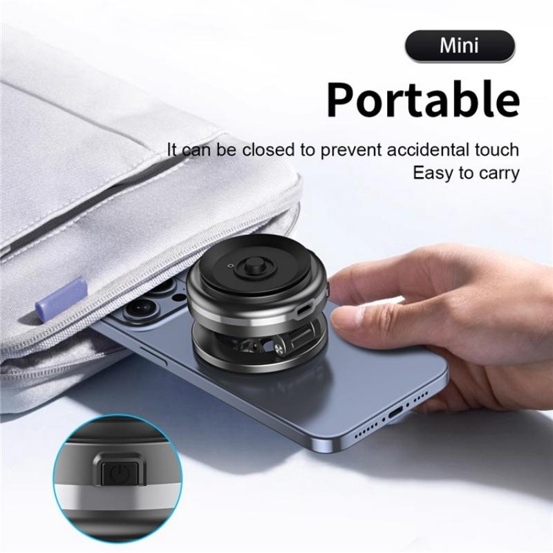 C6-Adjustable-Folding-Rotating-Car-Stand-Vacuum-Suction-Cup-Magnetic-Phone-Holder(Silver)