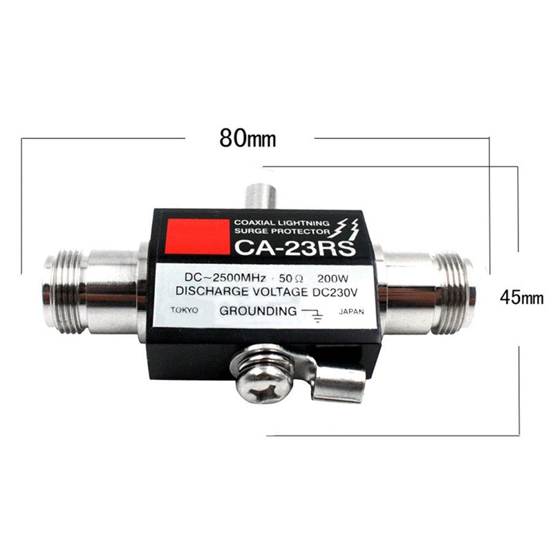 CA-23RS-400W-2500MHz-Lighting-Arrestor-N-Male-Plug-to-N-Female-Coaxial-Surge-Protector