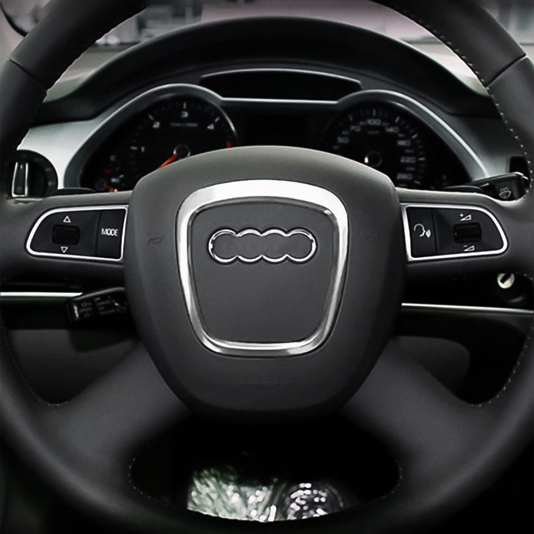 Car-Auto-Steering-Wheel-Decorative-Ring-Cover-Trim-Sticker-Decoration-for-Audi(Silver)
