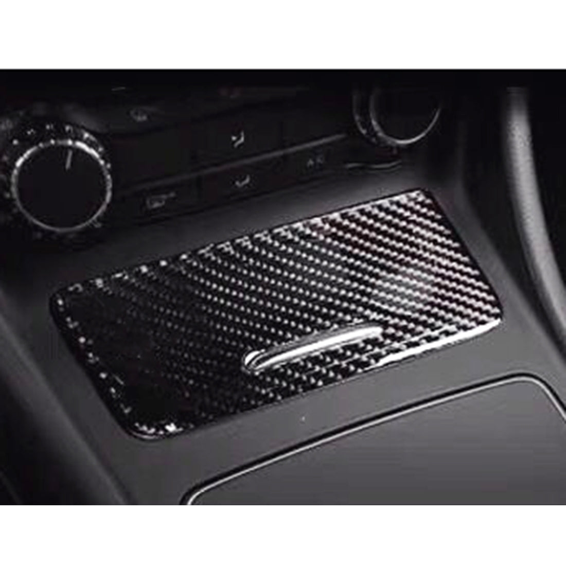 Car-Carbon-Fiber-Ashtray-Panel-Decorative-Sticker-for-Mercedes-Benz-GLA-2015-2018