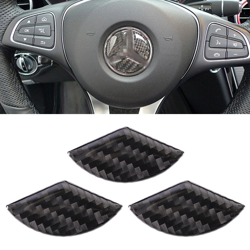 Car-Carbon-Fiber-Steering-Wheel-Decorative-Sticker-for-Mercedes-Benz-GLA-2015-2018