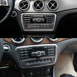 Car-Carbon-Fiber-CD-Panel-Decorative-Sticker-for-Mercedes-Benz-GLA-2015-2018