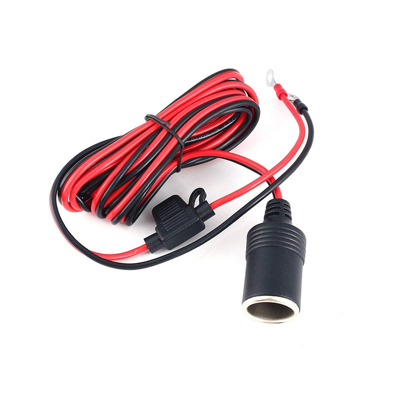 Car-Cigarette-Lighter-Female-Socket-With-20A-Fuse-Tube,-Cable-Length:-1m