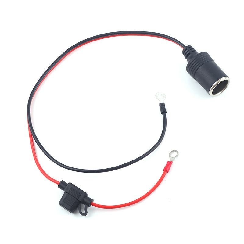 Car-Cigarette-Lighter-Female-Socket-With-20A-Fuse-Tube,-Cable-Length:-30cm