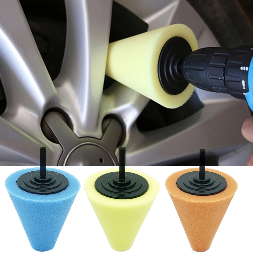 Car-Cone-3-inch-Polishing-Sponge-Waxing-Sponge-Wheel(Yellow)