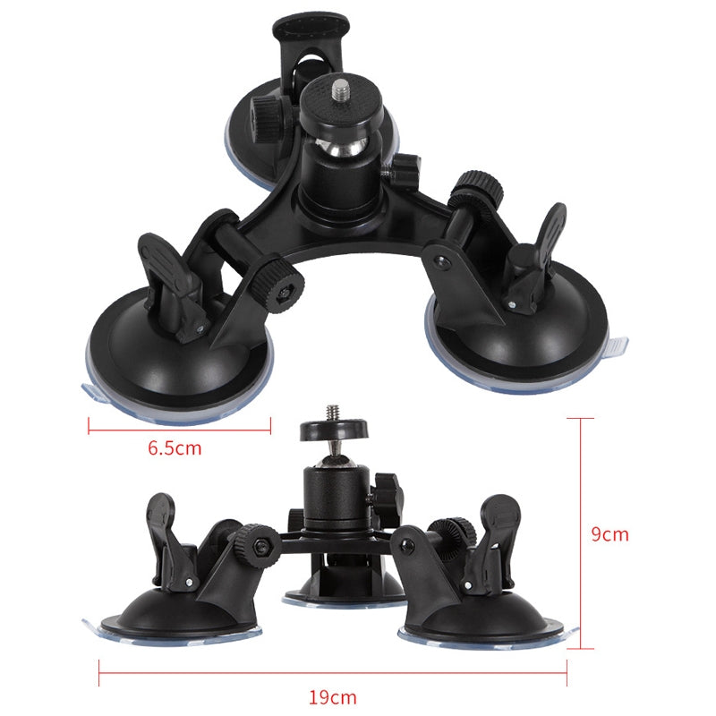 Car-General-Purpose-Vehicle-Bracket-Suction-Cup-Fixed-Glass-Video-Shooting-Base,-Shape:-Suction-Cup+PTZ+Gopro-Screw