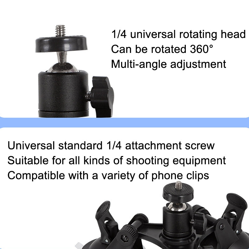 Car-General-Purpose-Vehicle-Bracket-Suction-Cup-Fixed-Glass-Video-Shooting-Base,-Shape:-Suction-Cup+PTZ+Gopro-Screw