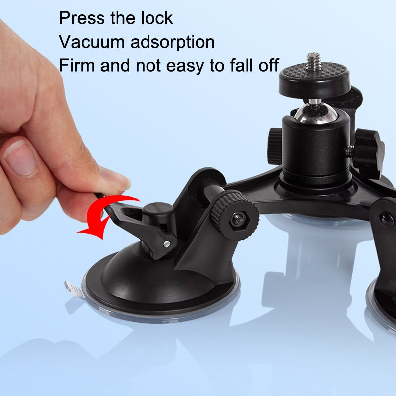 Car-General-Purpose-Vehicle-Bracket-Suction-Cup-Fixed-Glass-Video-Shooting-Base,-Shape:-Suction-Cup+PTZ+Gopro-Screw