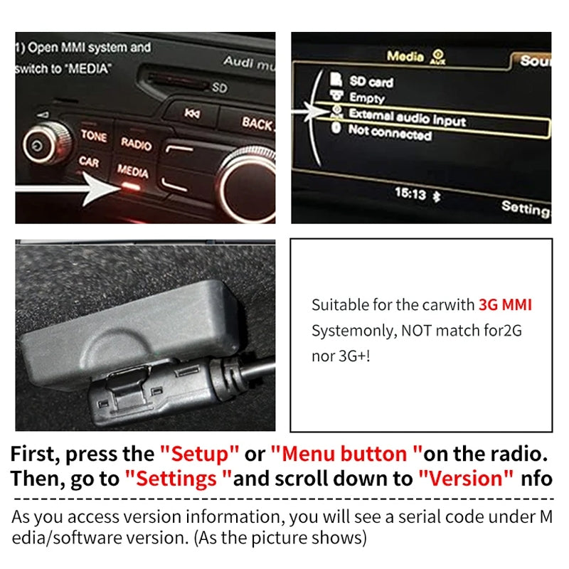 Car-MMI-3G-AMI-Bluetooth-Audio-Cable-Wiring-Harness-for-Audi-Q5-A5-A7-R7-S5-Q7-A6L-A8L-A4L