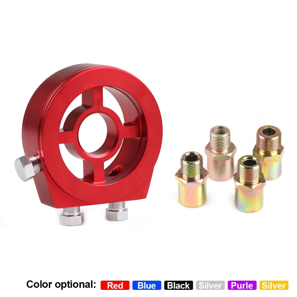 Car-Modification-Oil-Temperature-and-Oil-Pressure-Gauge-Adapter-(Silver)