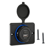 Car-Ship-Modified-Waterproof-USB-Socket-Charger,-Model:-UCC-350-QC+PD-Fast-Charge-30W