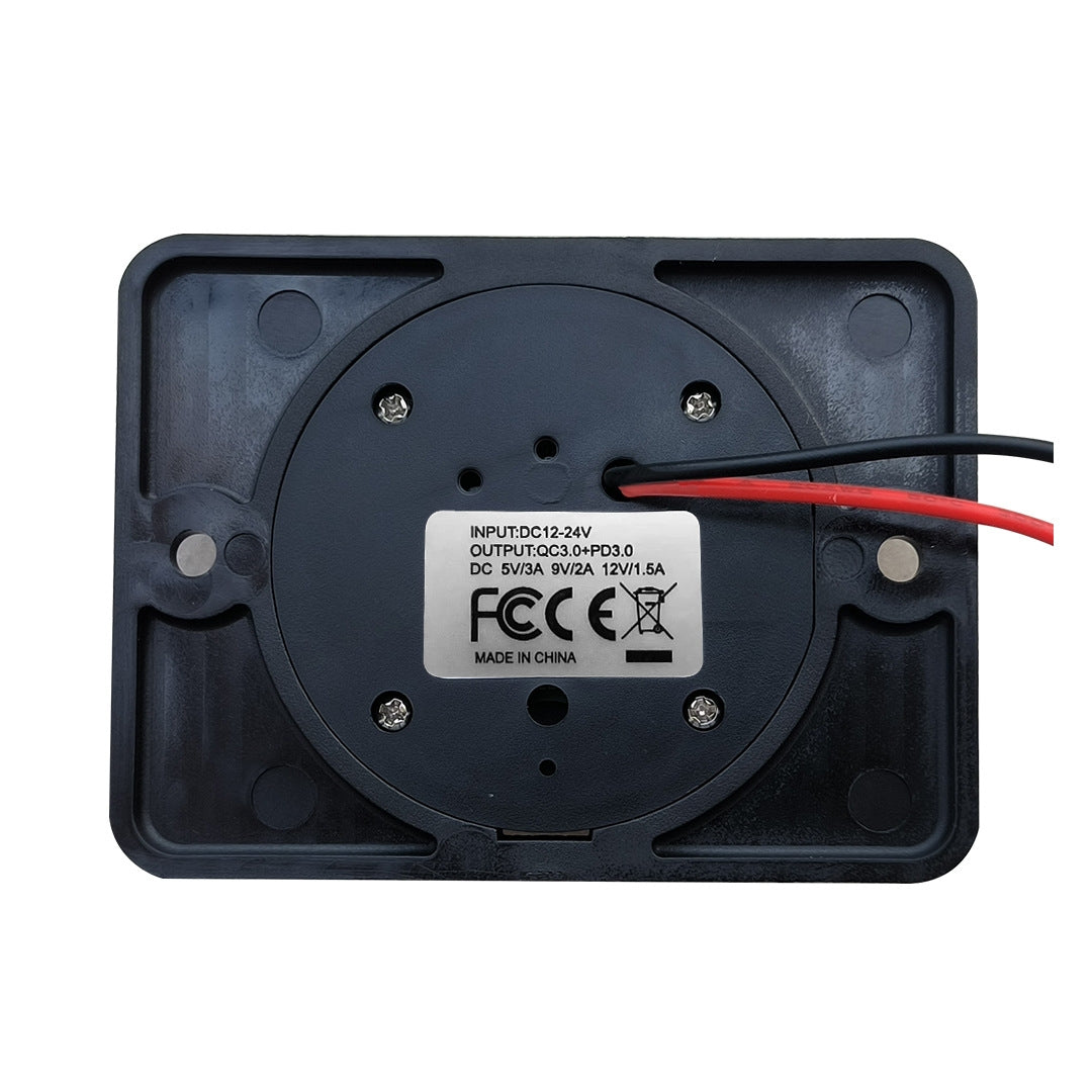 Car-Ship-Modified-Waterproof-USB-Socket-Charger,-Model:-UCC-350-QC+PD-Fast-Charge-30W