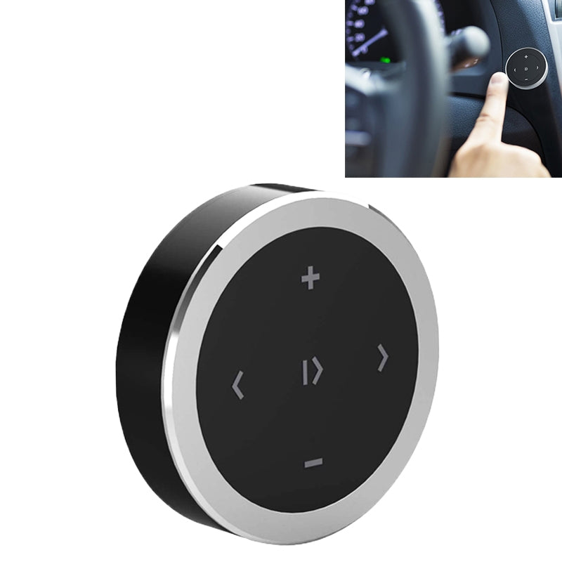 Car-Wireless-Bluetooth-Controller-Mobile-Phone-Multimedia-Multi-functional-Steering-Wheel-Remote-Controller(Silver)